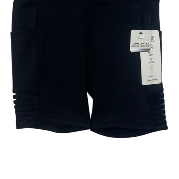 JGX Performance High Rise Activewear Shorts Womens Small Black New Tummy Control - Picture 4 of 8